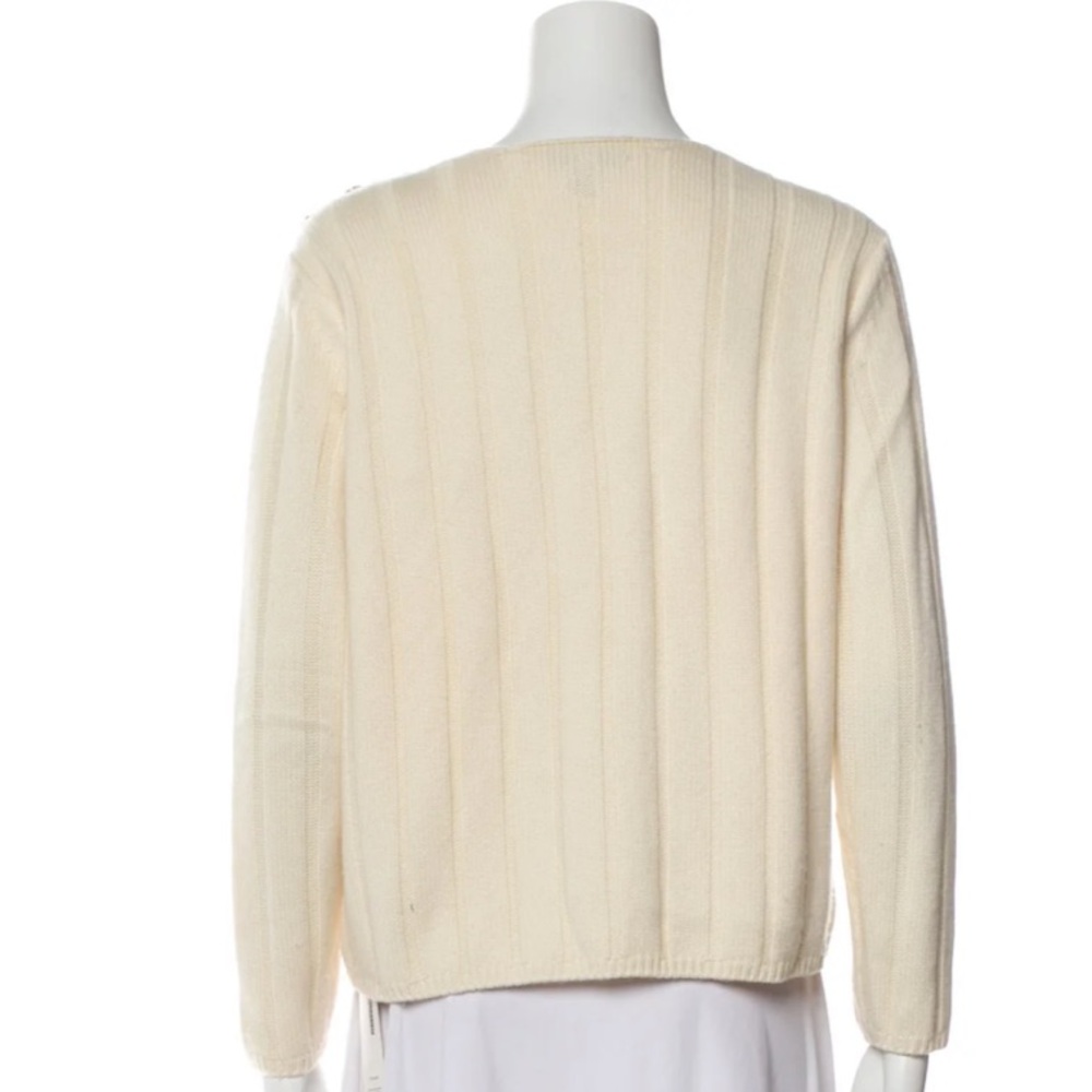 Burberry Women's Cream Wool Sweater